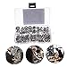 Zerodeko 1set Flat Head Rivet Nuts Aluminum Alloy Insert Rivnuts Assortment Heavy Duty High Strength for Automotive Furniture and Industrial Applications Includes Organizer Box 100pcs