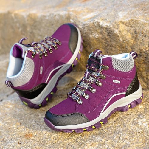 Mens And Womens Anti Slip And Wear Resistant Lace Up Hiking Boots Comfortable And Breathable Walking Boots Rubber Soles Scenic Spots Tourist Boots Couple Park Walking Boots Rock Climbing Boots3
