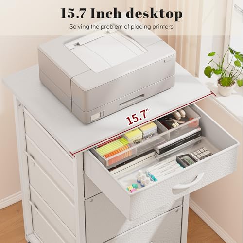 Image of DurayLoly 4-Drawer Rolling File Cabinet Fits A4 Letter Size For Home Office