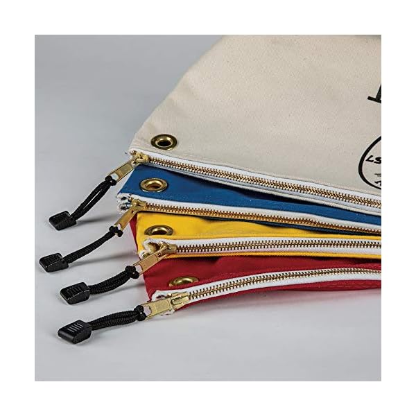 Klein Tools 5539LBLU Reißverschlusstasche, große 40,6 cm Canvas-Werkzeugtasche zur Aufbewahrung von Werkzeug, mit… – Bild 9