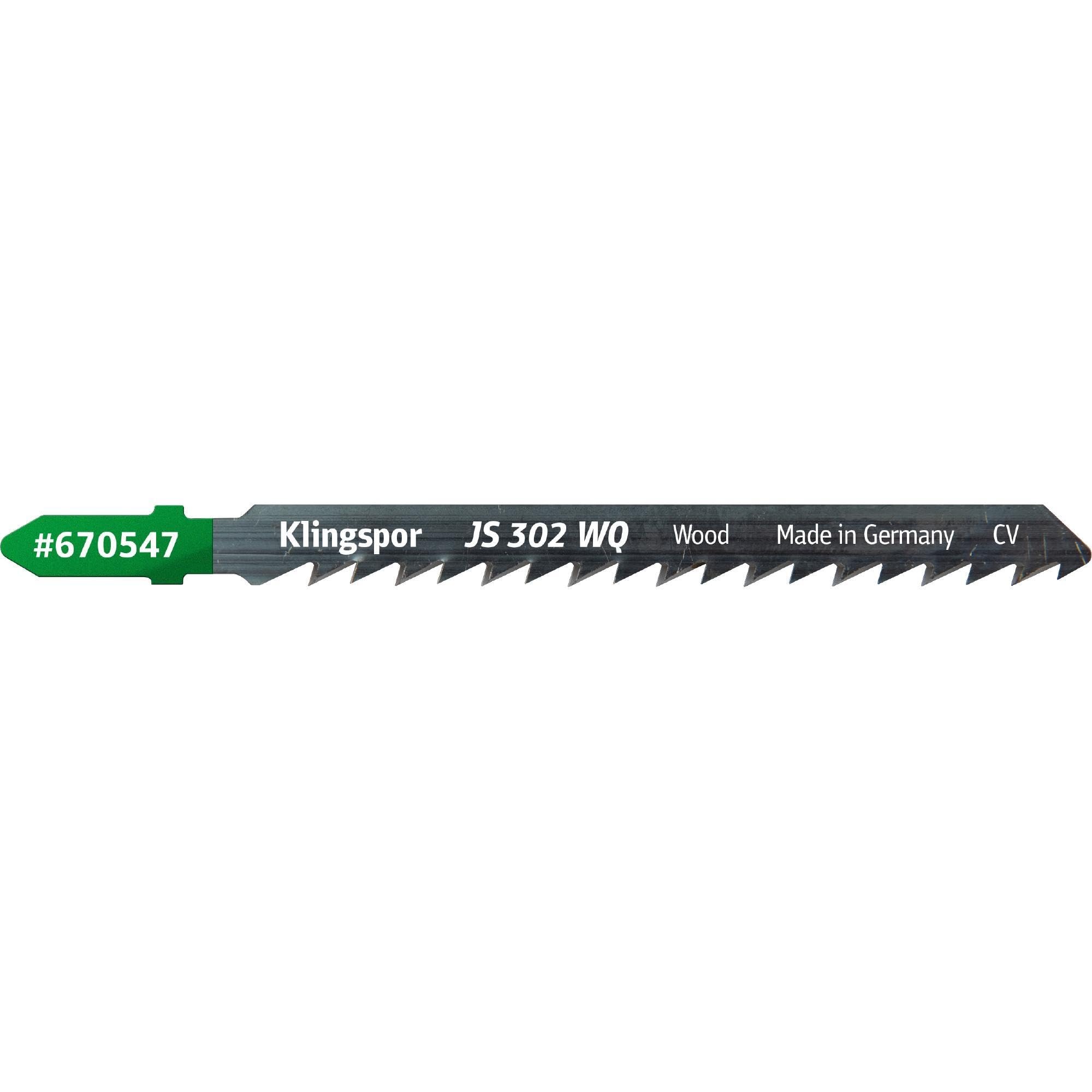 JS 302 WQ - Hojas de sierra de calar (5 unidades, 130 x 8 x 1,25 mm, longitud útil, 110 cromo-vanadio, afiladas, 6 dientes por pulgada)