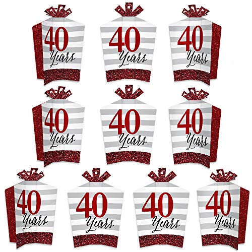 Fête d'anniversaire de mariage conviviale - Lot de 10 décorations de table souvenirs