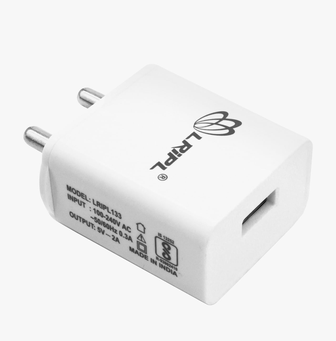 LRIPL 5V-2Amp Mobile Charger Adapter with Fast Charging | Compatible with Headphones, MP3 Players, Tablets, Game Consoles, Cameras, Speakers, GPS, Cellular Phones, Smartwatches with 10w