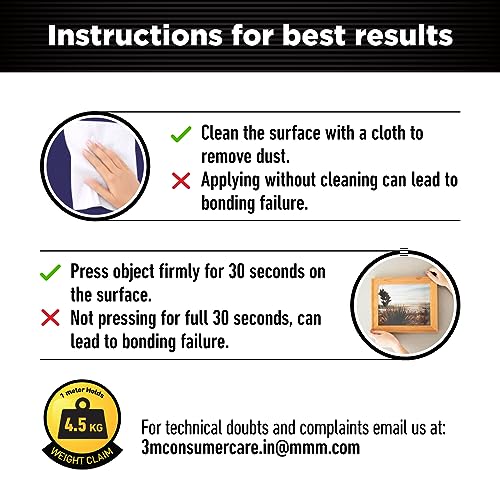 3M Scotch Double Sided Foam Tape for mounting of extension cords, décorative and electronic items on multiple surfaces( walls, tiles, wooden surfaces, car dashboard) (Image - 2)