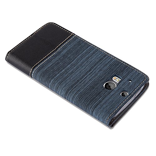 Cadorabo Custodia Libro per HTC One M8 in Azzurro