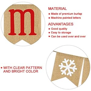 Be Merry Burlap Banner | Christmas Banner with Snowflake Sign | Christmas Decoration | Rustic Christmas Decor for Mantle Fireplace Xmas Party Holiday Supplies Decoration | Outdoor Indoor Hanging Decor Be Merry Burlap Banner Christmas Banner with Snowflake Sign Christmas Decoration Rustic Christmas Decor for Mantle Fireplace Xmas Party Holiday Supplies Decoration Outdoor Indoor Hanging Decor