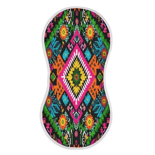Kigai Aztec Baby Burp Cloths Extra Soft and Absorbent Burping Rags Cotton Burping Clothes Baby Washcloths for Newborn Boys Girls - 1 Pack