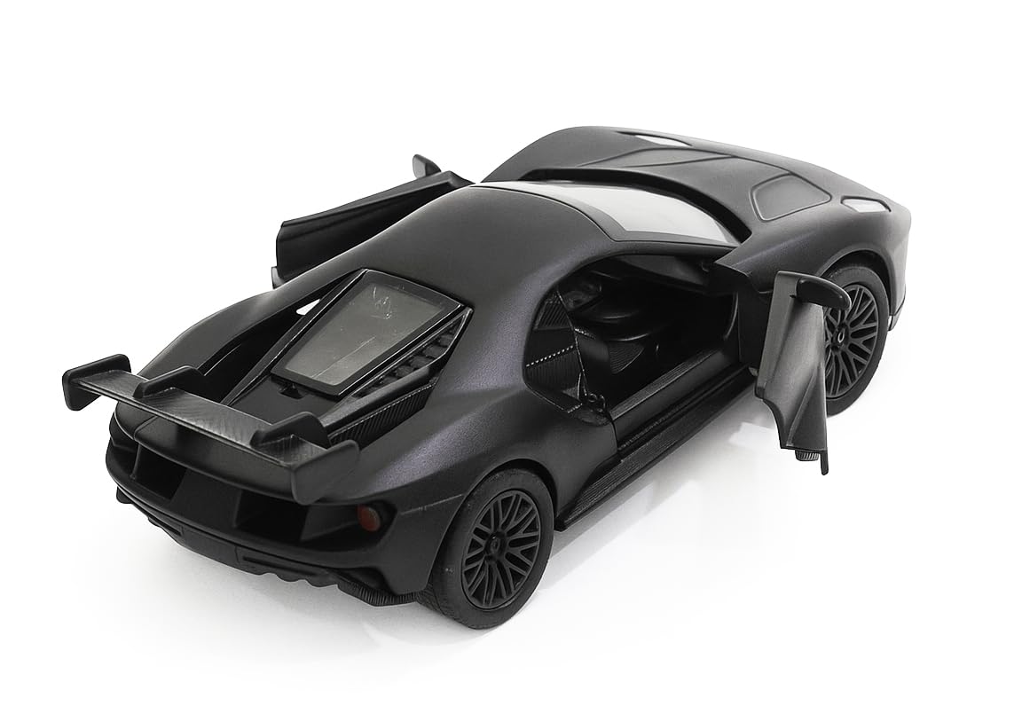 Ranant Die-Cast Model Sports Car, Matte Black, 1:32 Scale, Opening