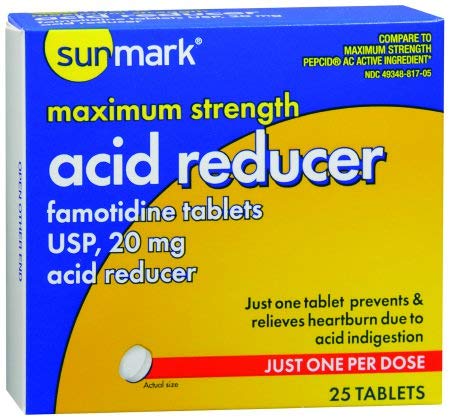 Sunmark Acid Reducer, Famotidine 20 mg 25 Tablets