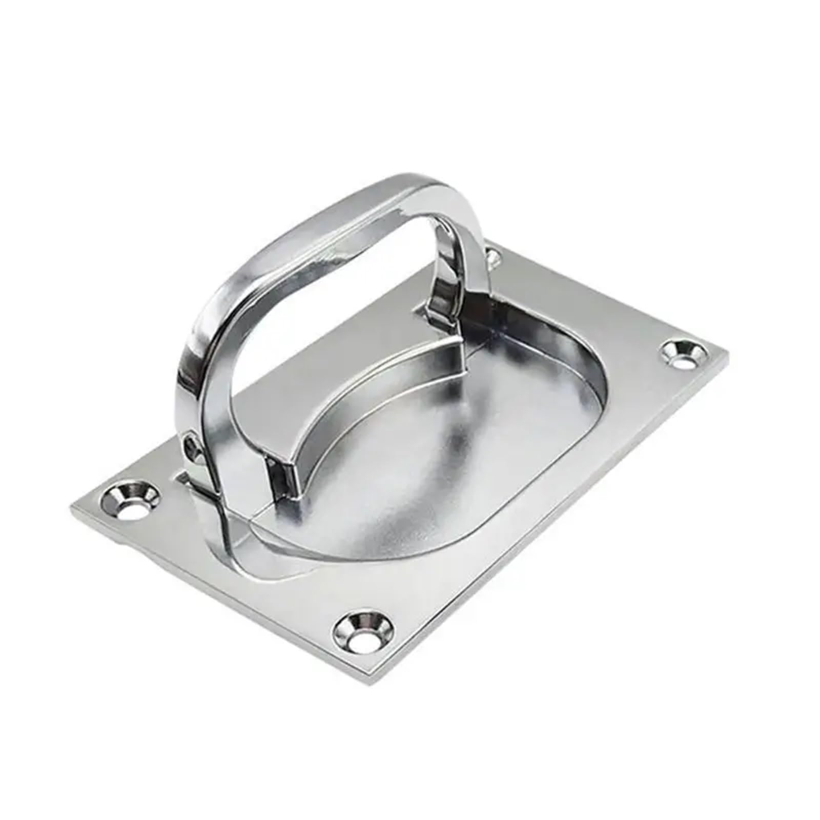 bogniga Recessed Pull Handle 2PCS Hide Rectangular Pull Handle Sturdy Zinc Alloy Materials Portable Accessory for Cabinets and Drawers(L 9.2x5.50cm/3.62x2.17inch)