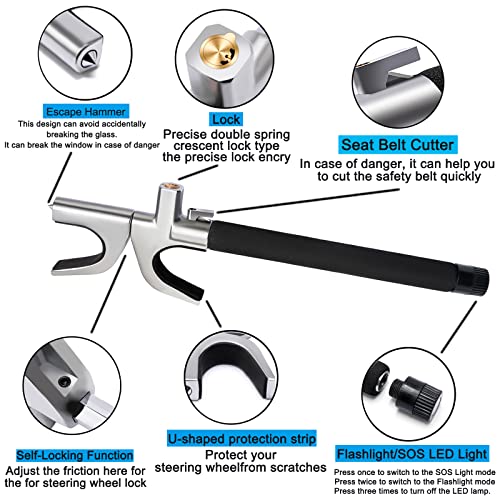 Knfrxo PA-5O2E-RHE8 4-In-1 Steering Wheel Lock thumb #4