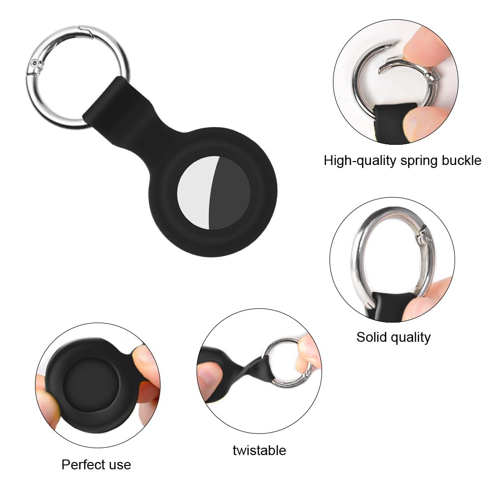 Ainiv Llavero para AirTag, 1 Pieza Llaveros para AirTag Funda Protectora de Silicona, Localizador Keychain Portátil Antipérdida, Protectora Funda Mascotas y Mochilas — view 11