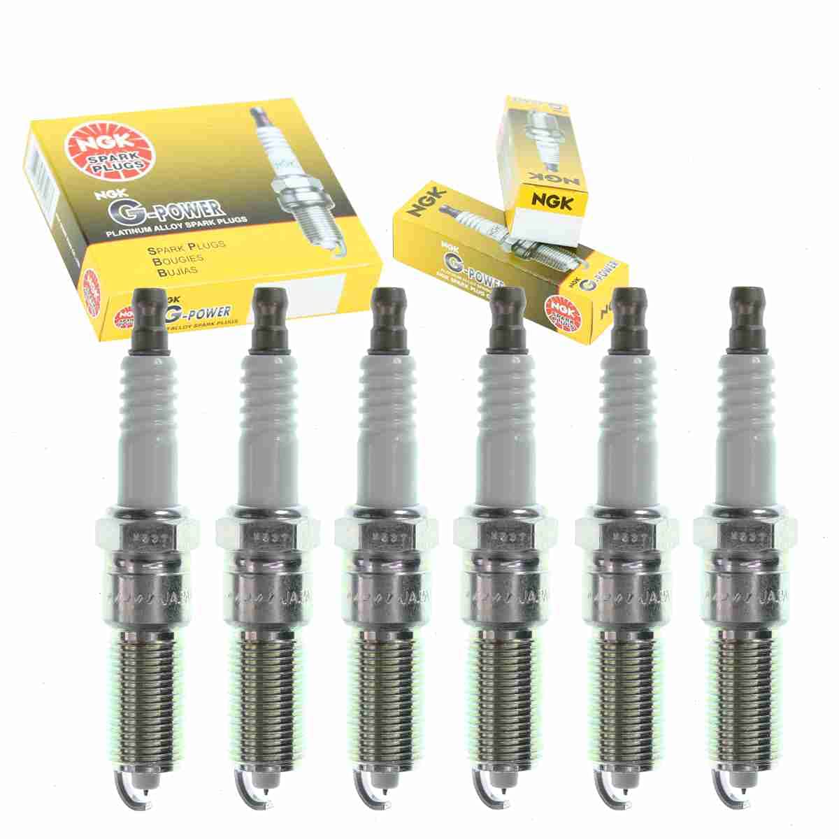 Sixity Auto6 pc NGK G-Power Spark Plugs compatible with Chrysler Town & Country 3.3L 3.8L V6 2001-2010