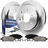 Detroit Axle - REAR Brake Kit for 2009-10 H3T 2006-2010 Hummer H3 Disc Brake Rotors Ceramic Brakes Pads 2007 2008 Replacement
