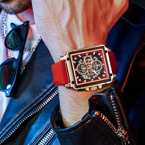 SKMEI Men's Analog Quartz Skeleton Watches with Chronograph Waterproof Stylish Dress Men Watches4