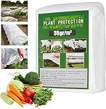 EASYLAVIE Voile d'Hivernage Plantes Exterieur 1.6 x 5 M 35gr/m² Epaisseur Voile d'hivernage Rouleau Tissu Thermique Protection Plantes Contre Le Gel (1.6 * 5M)