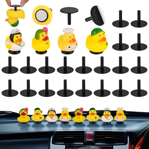 BZHYZKX Duck Holder for Dash, 20 Pcs Rubber Duck Plug with Strong Stickers | Easily Install Duck Mounts for Duck Display Lovers (Excluding Rubber Duck)