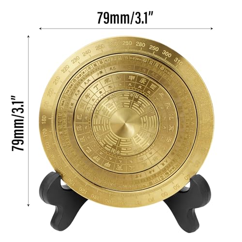 Brújula Feng Shui Luo Pan Mini Rotatoria 3.1 Pulgadas miniatura 2