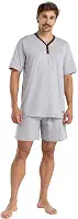 Pijama Americano Curto Masculino de Algodão Respirável Mash Gola V