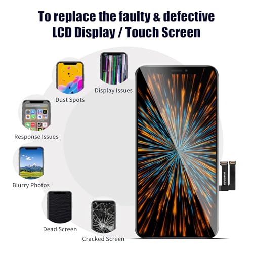 Mrr.Omw For Iphone X Screen Replacement 5.8 Inch Cof Fhd Display 3D Touch Digitizer With Waterproof Adhesive + Tempered Glass + Repair Kit For Model A1865 thumb #3