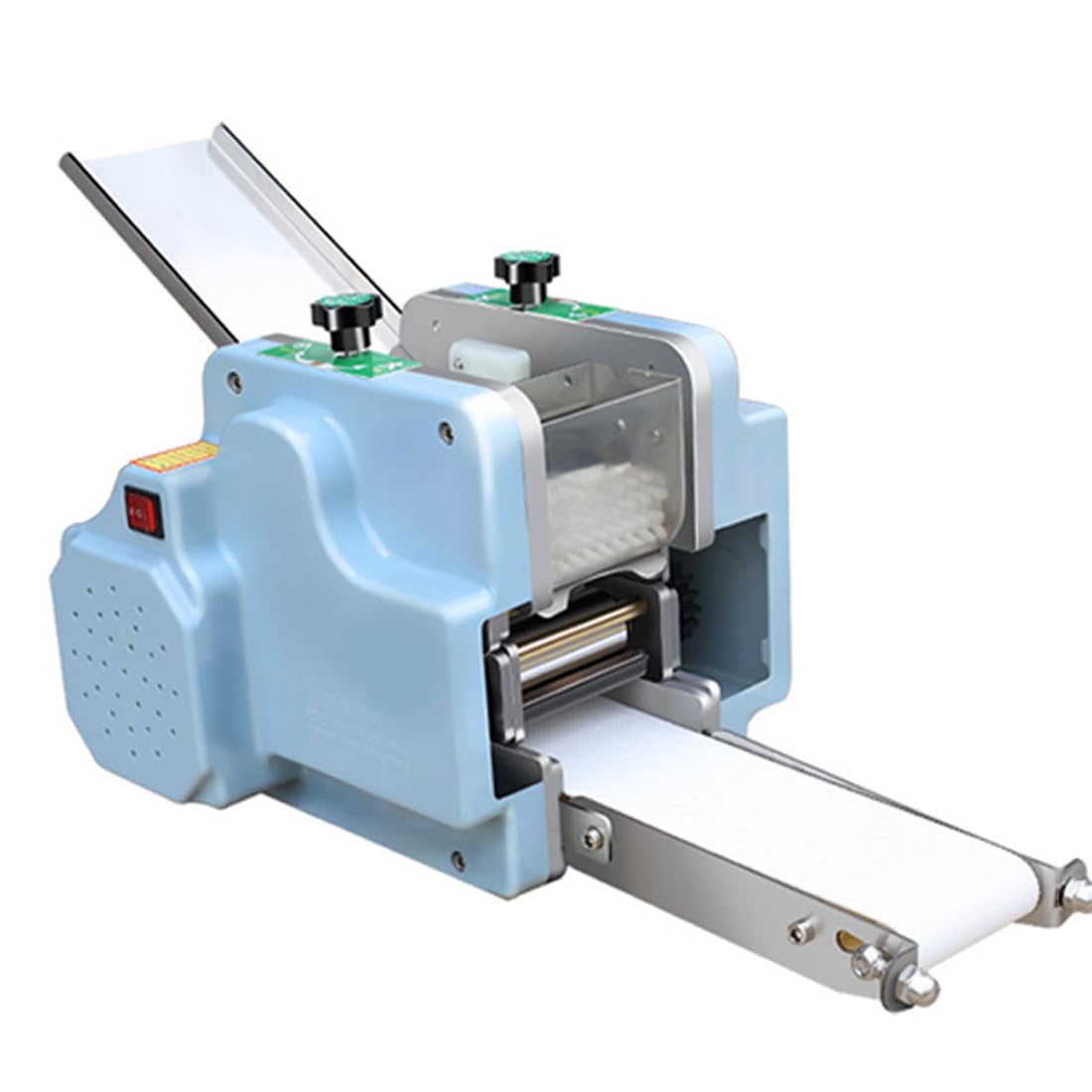 Wonton Pi Que Hace La MáQuina AutomáTica Gyoza Skin Commercial/Home Dumpling Wrapper Maker, Multifuncional EléCtrico Dumpling Skin Machine Ravioli Wonton Wrapper Machine,RoundLeather-80mm