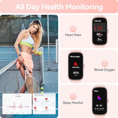 Anyloop Fitness Tracker Watch With Heart Rate Blood Oxygen Sleep Monitor, Ip68 Waterproof Smart Watches, Step Calorie Counter Activity Trackers And Smartwatches For Women Men thumb #2