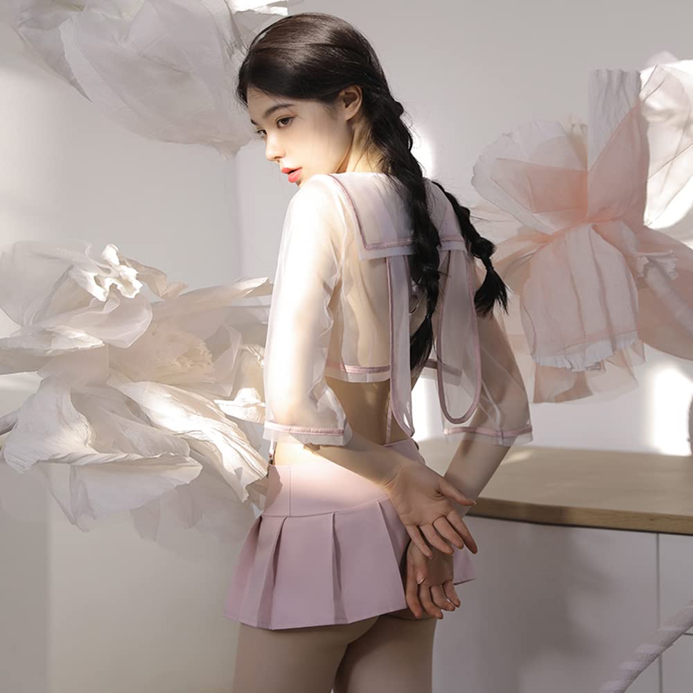 SINROYEE Sexy japanese schoolgirl outfit Anime lingerie Cosplay lingerie for women