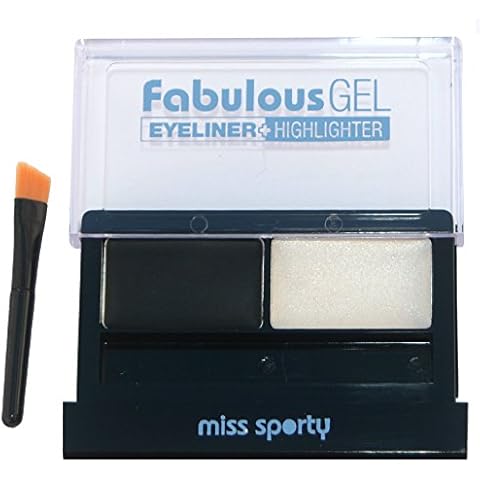 MISS SPORTY FABULOUS GEL EYELINER + HIGHLIGHTER 001 BLACK & WHITE Cover