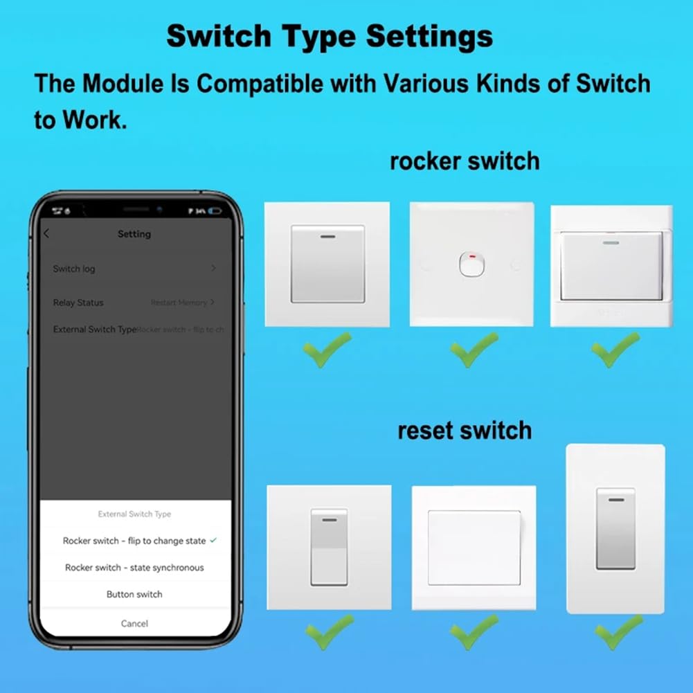 TUYA Smart Life WiFi Modulo WiFi Switch Relè di Contatto A Secco 5A DC12V 24V AC100-240 V Controllo Timer Remoto 'App Remoto