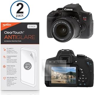 BoxWave Screen Protector Compatible With Canon EOS Rebel T6i - ClearTouch Anti-Glare (2-Pack), Anti-Fingerprint Matte Film Skin