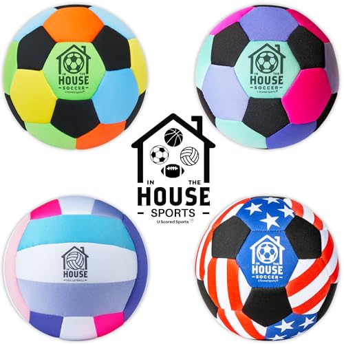 Image of in The House Soft Indoor Volleyball for Boys & Girls (Ages 3+) - Realistic Feel - Training Ball for Indoor Play - Bring Vball Practice Home - Great Gift for Any Volleyball Player