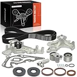A-Premium Engine Timing Belt Kit with Water Pump Compatible with Toyota, Lexus Cars - Tundra 2000-2009, 4Runner 2003-2009, GX470, GS400, LS400, Sequoia, Land cruiser, LX470 - DOHC V6 V8 3.4L-5.7L