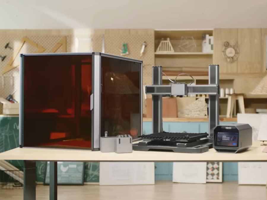Image of 3 idea Imagine Create Print Snapmaker Artisan 3-in-1 3D Printer with Enclosure 3D FDM Print,Laser Cut, CNC Carve ll in One Upgraded 3D Printer