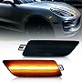 NSLUMO Led Side Marker Lights for 2014-2020 Porsche Ma-can Smoked Lens Amber LED Front Bumper Side Marker Assembly