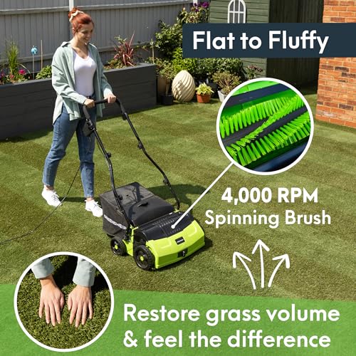 image for RGS Living GreenSweep V2 - Artificial Grass Electric Sweeper Rake Vacu
