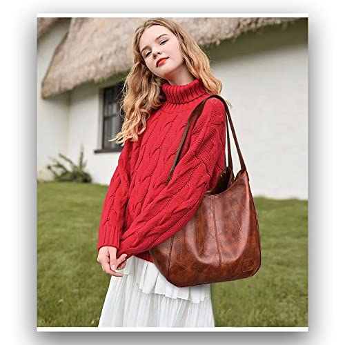 Image of HUGGI Hobo Bags for women | Faux Leather Material with improve strap & zipper | Elegant hand bag for women in office, function | 33 x 12 x 32 cm