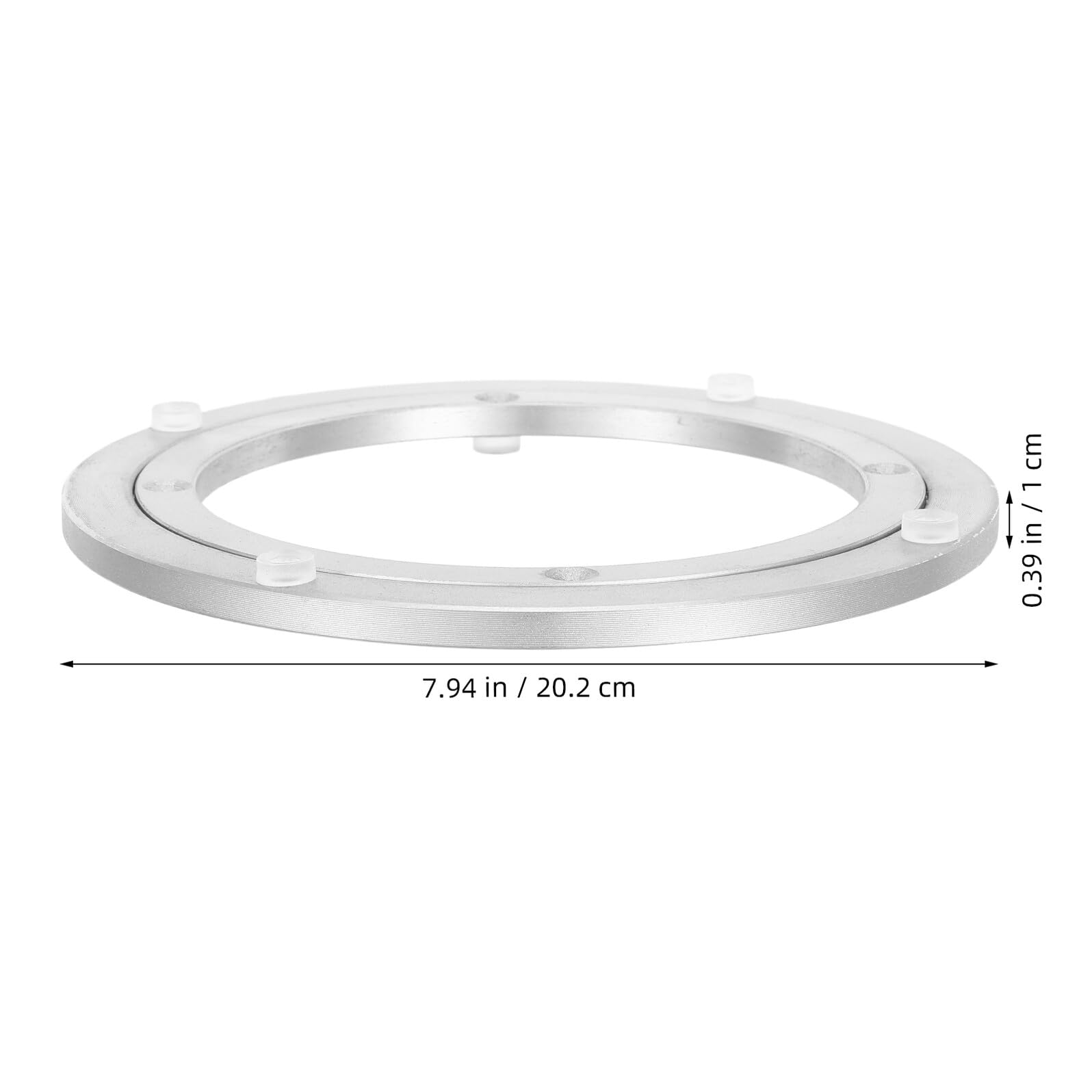 GARVALON Plateau Tournant Pivotant en Alliage D’Aluminium 20 CM Base Pivotante Antidérapante pour Table à Manger 30-40 CM Support Fluide et Silencieux Roulement à Billes pour Service