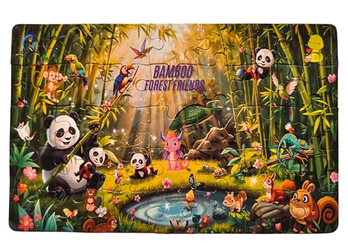 PENTAMARK 35 Piece Jigsaw Puzzle for Kids, Educational and Brain Booster Puzzle Toy for Toddlers Age 3-10 Years, Early Learning Brain Development Game - 18 x 12 inch (Bamboo Forest Panda Puzzle)