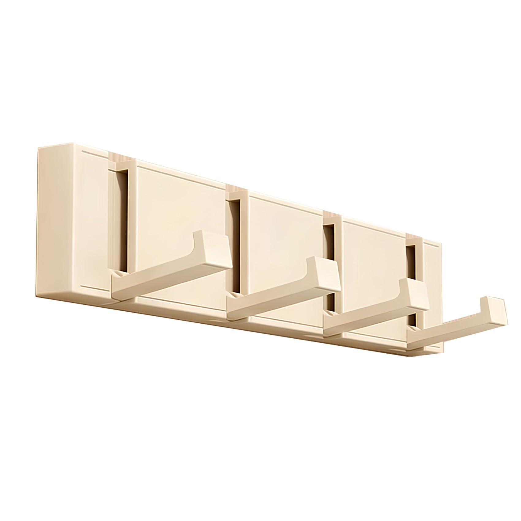 Tzufa White Foldable Coat Rack Wall Mounted Aluminum Coat Hooks Hanger Organizer