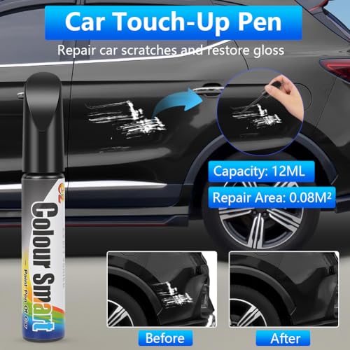 flintronic Lackstift Auto, Auto Kratzer Reparatur Stift, Lackstifte für Reparaturmittel, Lack Reparatur, Auto-Felgen Kratz Entferner und Farbtropfen an Autos,Motorrädern,Fahrrädern (Schwarz)