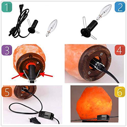 Scomx UK-LIGHT-0318-435 Himalayan Salt Lamp Cord With Gear Switch,Original Replacement Cord With Base Assembly With E12 Socket,Christmas Light Bulb,Himalayan Salt Lampsand thumb #6
