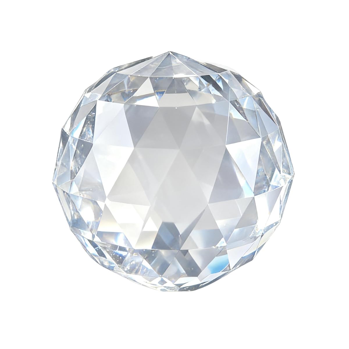 Ausi Prisma di cristallo trasparente a forma di sfera di vetro, acchiappasole arcobaleno, sfera sfaccettata per finestre, Feng Shui, decorazione per casa, ufficio e giardino