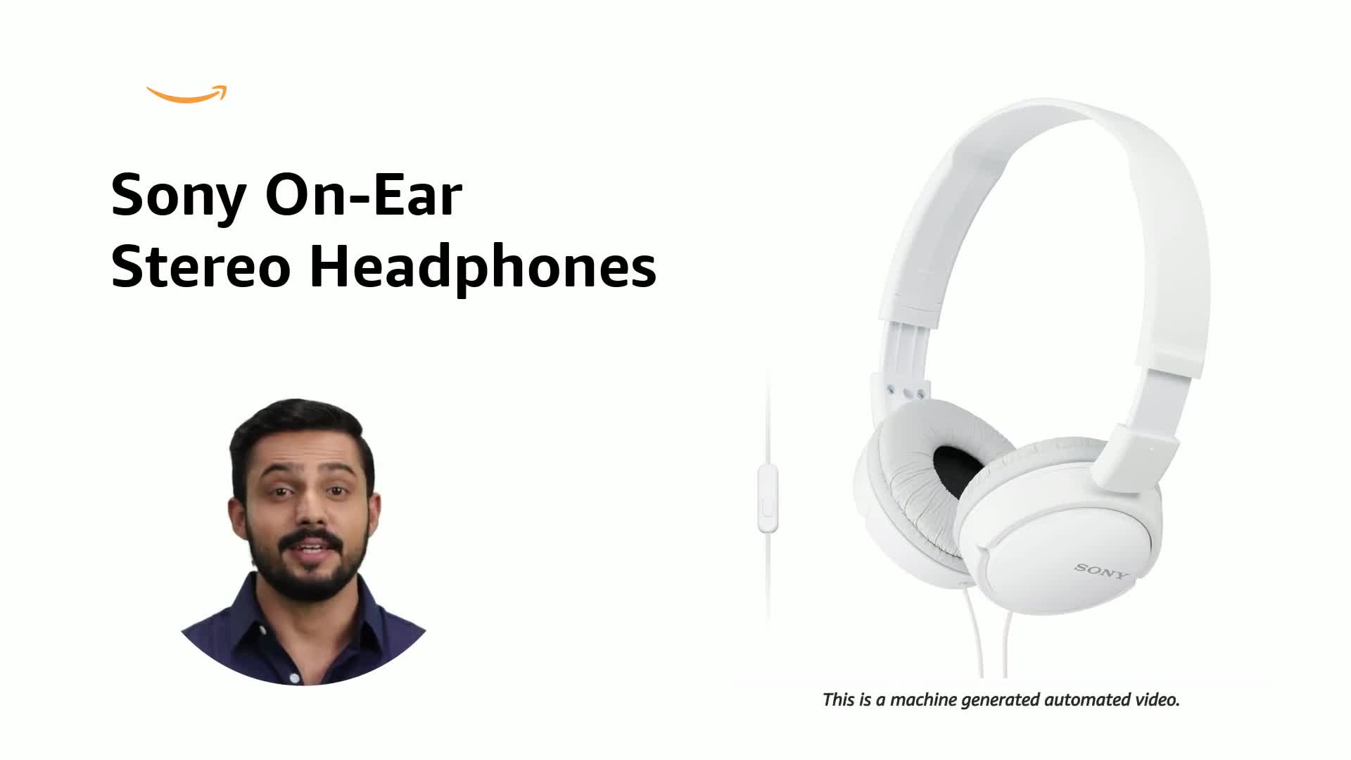 Sony Mdr-Zx110Ap Wired On Ear Stereo Headphones With Mic (White