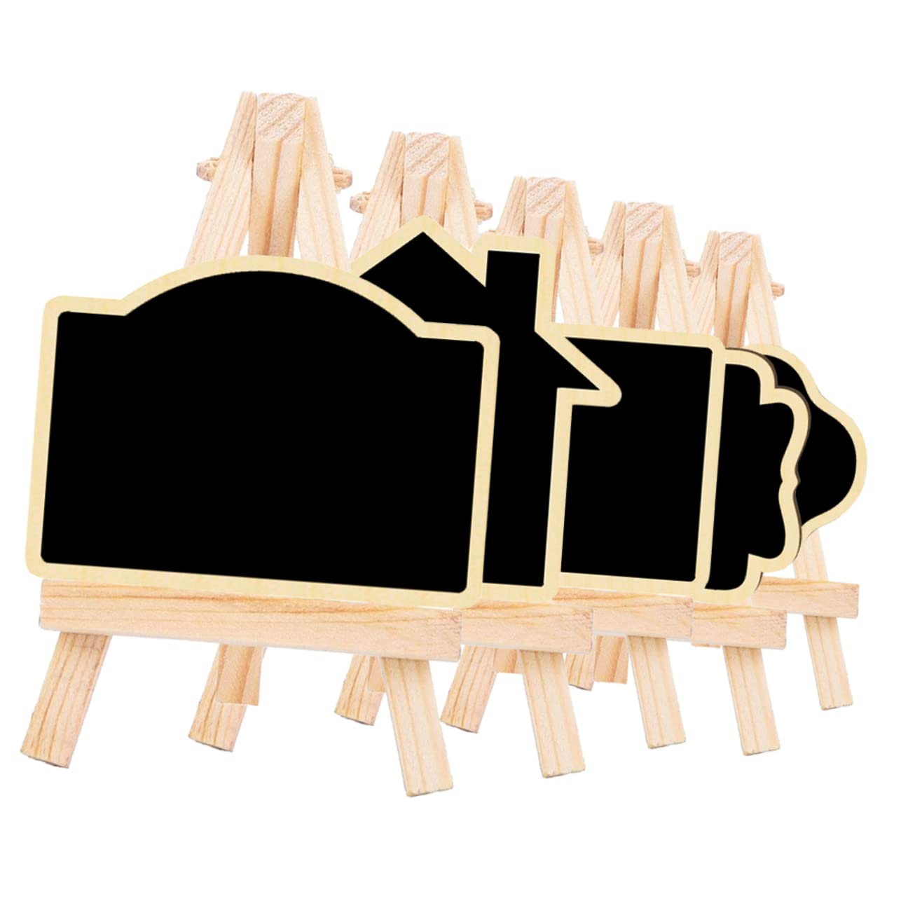 OFFSCH 5Pcs Decorative Chalkboard Sign with Tripod Stand Versatile Message Boards for Food Buffets Parties Brunch Home Decor Easy to Erase and Reuse