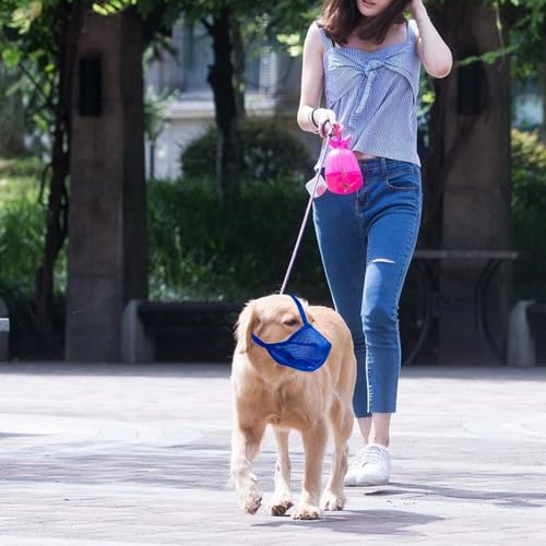 Image of Dog Muzzle, Soft Mesh Covered Muzzles for Small, Medium, Large and X-Large Dogs, Muzzle with Adjustable Straps, Prevent Barking, Biting, and Accidental Ingestion (Blue, X-Small)