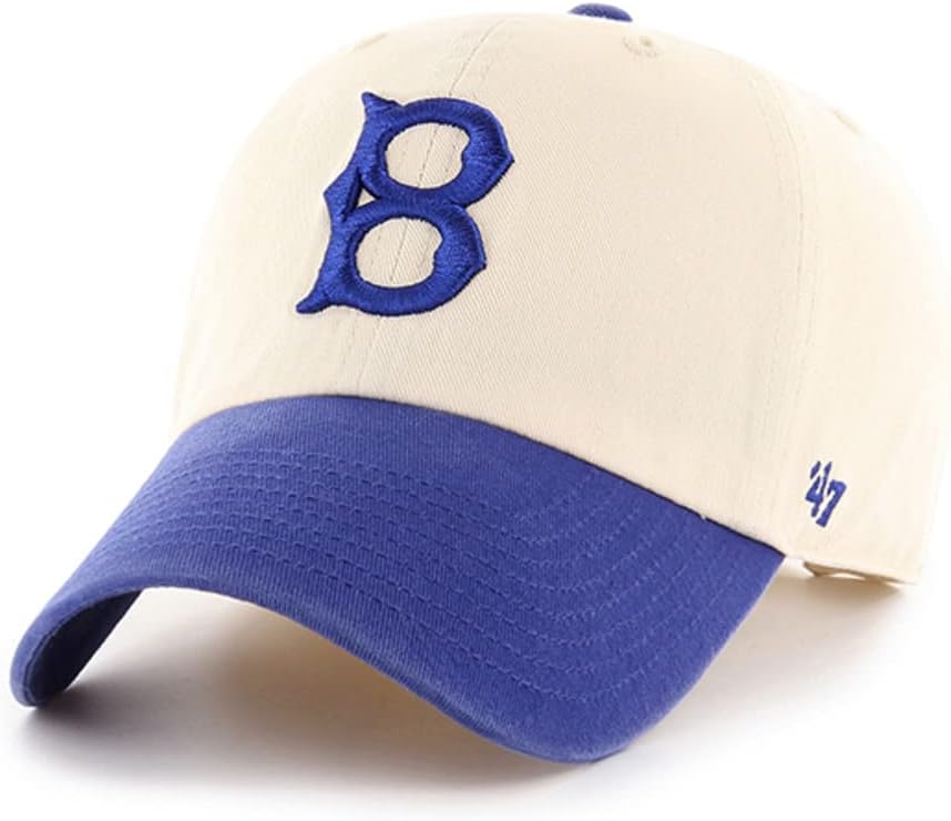 '47 Los Angeles Dodgers Cooperstown Two Tone Clean Up Dad Hat Baseball Cap - Natural