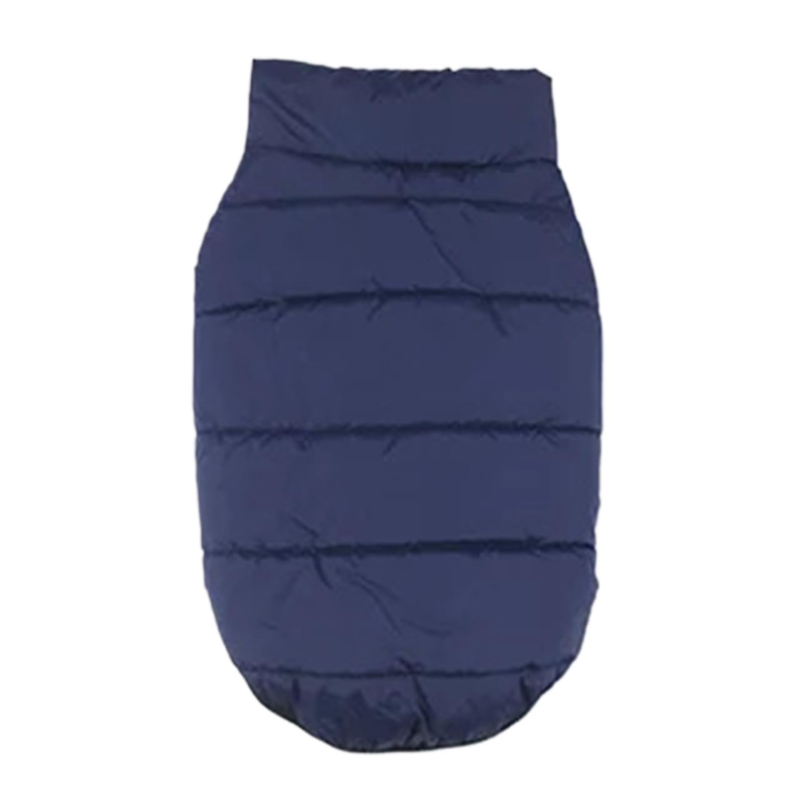 Cappotto invernale per cani di taglia piccola e grande, caldo, abbigliamento natalizio per chihuahua e cani di grossa taglia, impermeabile, riflettente, con fodera in pile (blu scuro, XXXL)