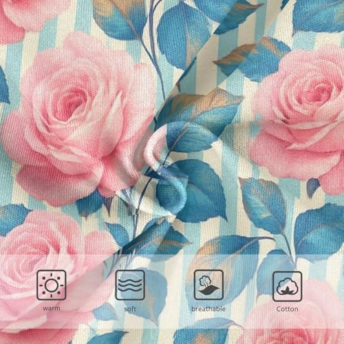 Joisal Toddler Girls Underwear 2t Cotton Cute Panties Girl Stylish Underpants Briefs Vintage Pink White Roses Blue3