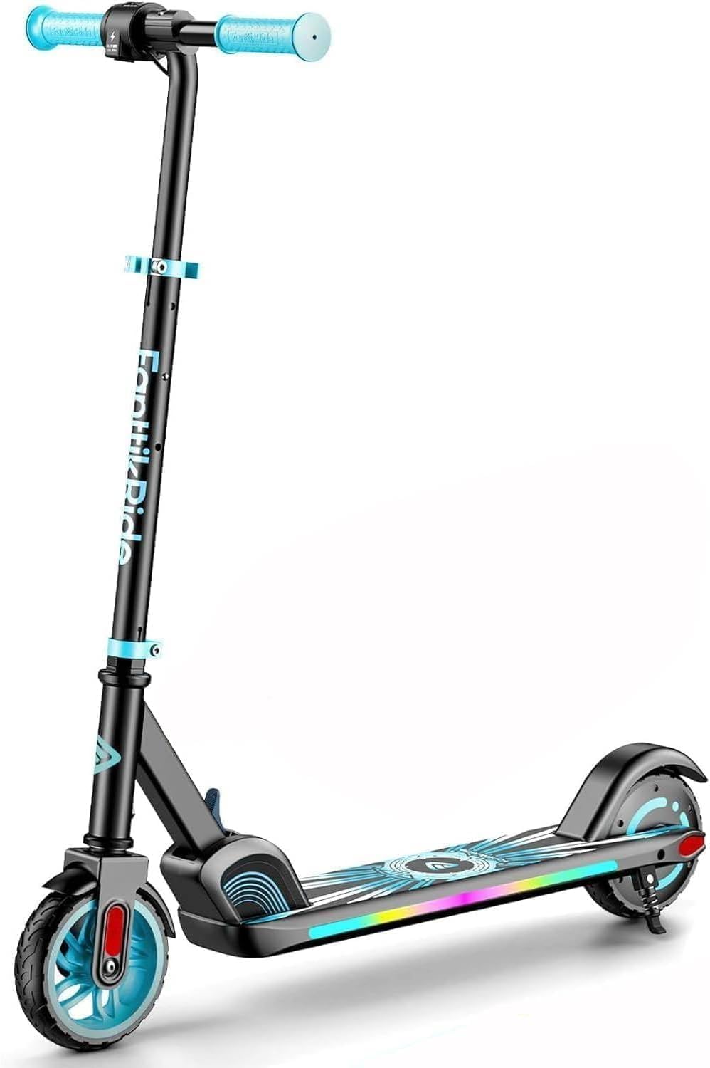 FanttikRide C9 Apex Monopattino Elettrico per Bambini 120-160cm, Altoparlante Bluetooth, Luci Arcobaleno, 8/13/16 km/h, Autonomia di 8 km, Altezza Regolabile, Pieghevole, per Bambini fino a 60kg