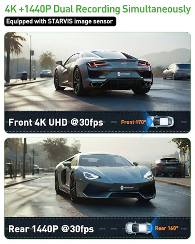 Gmaipop Dash Cam Front And Rear 4K+1440P, Dual Wifi Dash Camera For Cars With 64Gb Card thumb #2